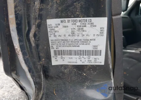 2009 Ford Escape Xlt from USA, damaged, VIN 1FMCU03G29KA86046